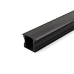 RECESSED ALUMINUM PROFILE 613B WITH PC COVER 10FT BLACK