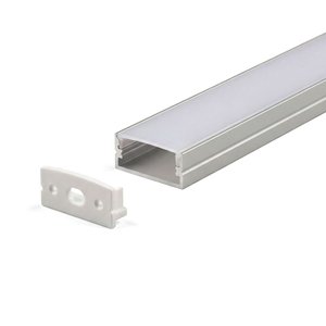 SURFACE MOUNTED/RECESSED ALUMINUM PROFILE 617 WITH PC COVER SILVER