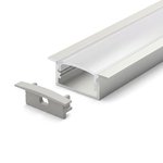 SURFACE MOUNTED/ENCASTRÉ ALUMINUM PROFILÉ 619 WITH PC COUVERCLE 10FT ARGENT