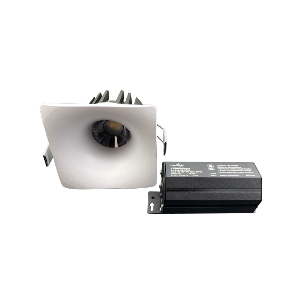 3 INCHES SQUARE BUTTERFLY DOWNLIGHT - 9WATT - 840LM - PF>0.9 - FT4 WIRE - 5CCT (2.7K - 3K - 3.5K - 4K - 5K) - CRI>90 -