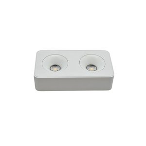 4-INCH DOUBLE SQUARE SURFACE MOUNT DOWNLIGHT - 20 WATTS - 1450 LM - PF>0.9 - FT4 WIRE - 5CCT (2.7K - 3K - 3.5K - 4K -