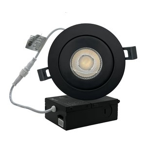 4 INCHES RECESSED LED GIMBAL MULTI DIRECTION 9W - 10-130 V AC - WET LOCATION - IC-RATED  - 950 LM - 10° - CRI>85 -