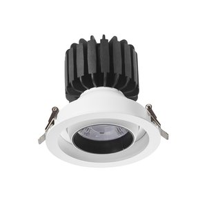 3INCHES ROUND 12W DOWNLIGHT - CRI>90 3000K 90LM/W TRIAC DIMMABLE 36deg WHITE BODY
