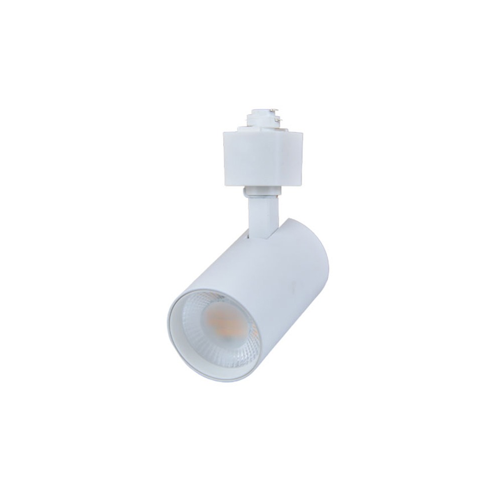 DOB 3 WIRES LED TRACK LIGHT 20W 5CCT ADJUSTABLE 120VAC 1800LM CRI>90 BEAM ANGLE 45D TRIAC DIMMABLE WHITE BODY