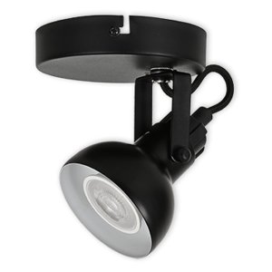 LED CEILING LIGHT FOR GU10 BULBS - SERIES 215 - 1 LIGHT - BLACK