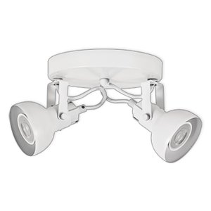 LUMINAIRE DE PLAFOND LED POUR AMPOULES GU10 - SÉRIE 215 - 2 LUMIÈRES - BLANC