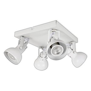 PLAFONNIER LED POUR AMPOULES GU10 - SÉRIE 215 - 4 LUMIÈRES - BLANC