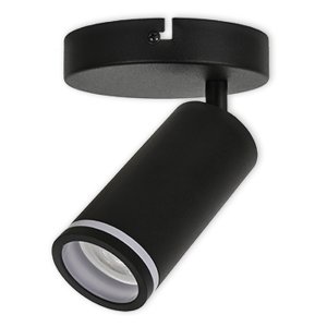 LED CEILING LIGHT FOR GU10 BULBS - SERIES 302 - 1 LIGHT - BLACK