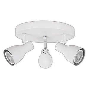 LUMINAIRE DE PLAFOND LED POUR AMPOULES GU10 - SÉRIE 304 - 3 LUMIÈRES - BLANC