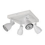 LED CEILING LIGHT FOR GU10 BULBS - SERIES 304 - 4 LIGHTS - WHITE
