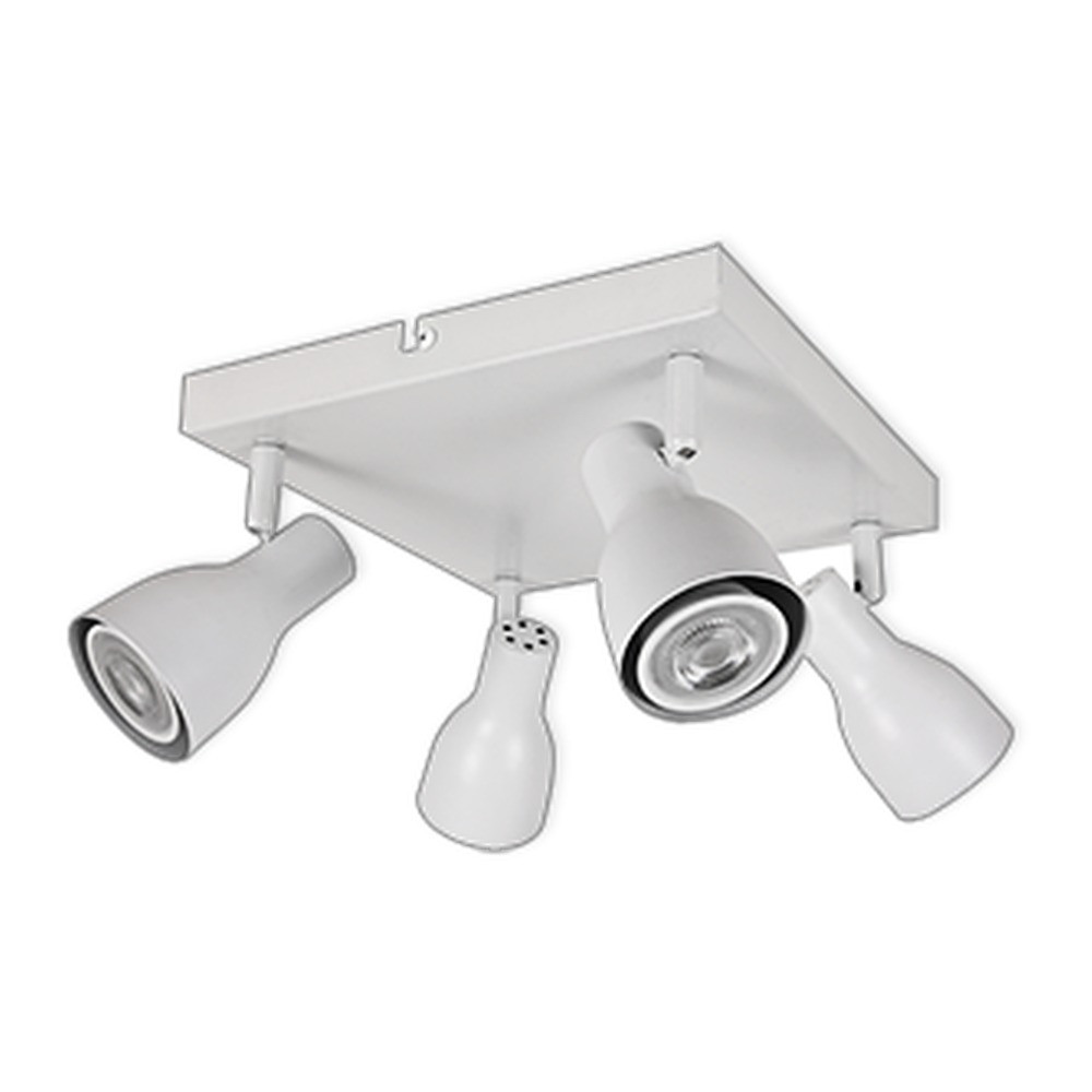 LED CEILING LIGHT FOR GU10 BULBS - SERIES 304 - 4 LIGHTS - WHITE