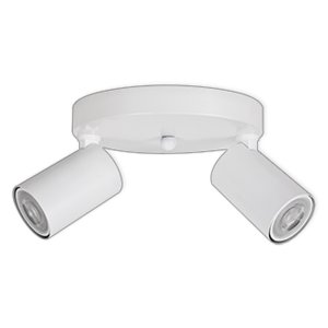 LUMINAIRE DE PLAFOND LED POUR AMPOULES GU10 - SÉRIE 104 - 2 LUMIÈRES - BLANC