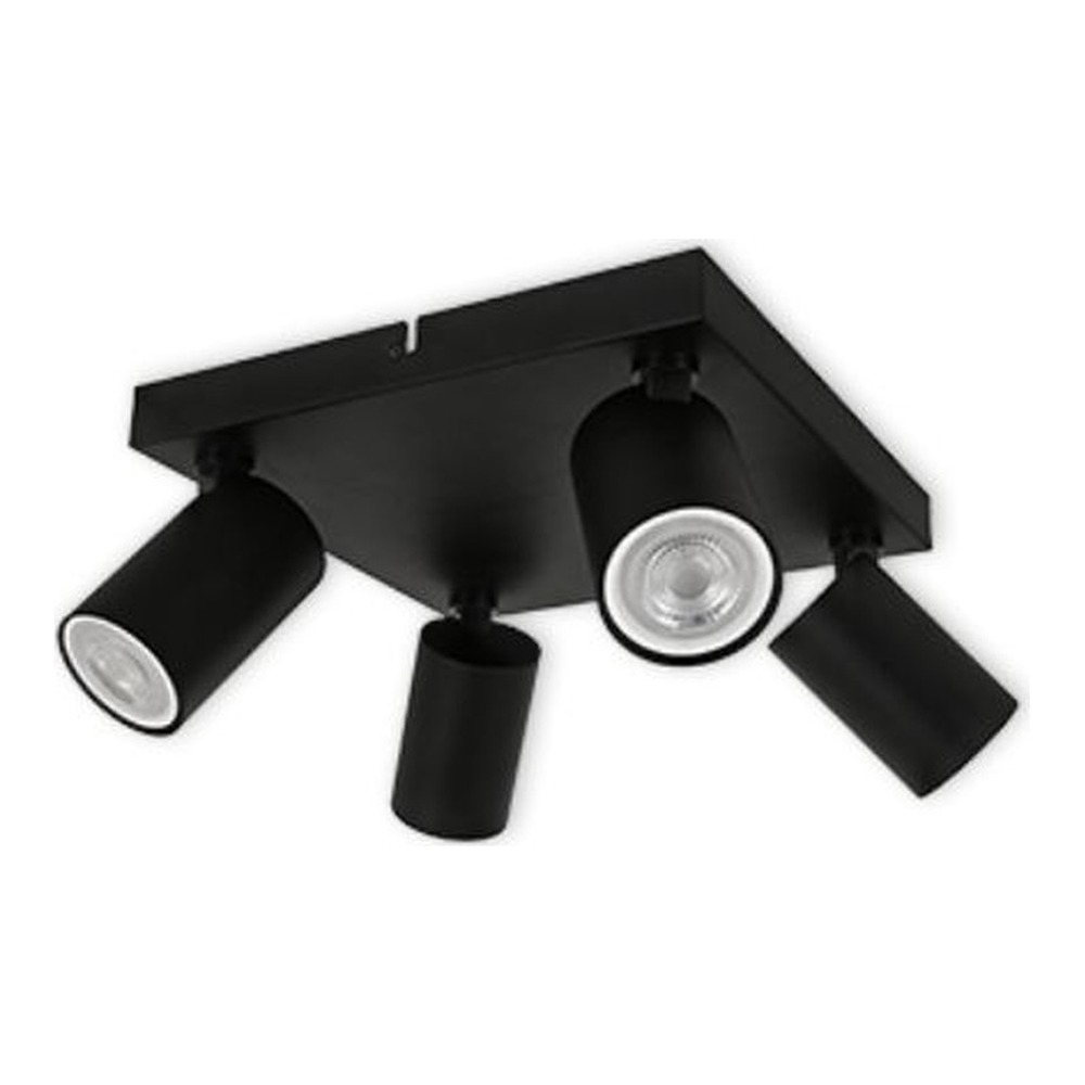 LED CEILING LIGHT FOR GU10 BULBS - SERIES 104 - 4 LIGHTS - BLACK