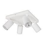 LED CEILING LIGHT FOR GU10 BULBS - SERIES 104 - 4 LIGHTS - WHITE