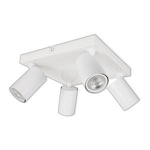 PLAFONNIER LED POUR AMPOULES GU10 - SÉRIE 104 - 4 LUMIÈRES - BLANC