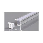 ENCASTRÉ WITH LIP SUPER MINCE ALUMINUM PROFILÉ 0809A WITH 2 ENDCAPS & PC COUVERCLE 10FT ARGENT