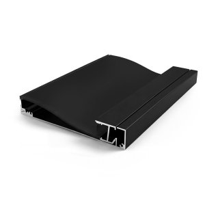 SURFACE MOUNTED BASEBOARD ALUMINUM PROFILÉ 10015 WITH PC COUVERCLE 10FT NOIR