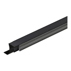 WATERPROOF ALUMINUM PROFILE 1217 WITH 6PCS OF PLASTIC AND WATERPROOF SILICONE END CAPS WITH IP65 PC ENCLOSURE 8FT STRIP LIGHT TRAY BLACK