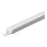 WATERPROOF ALUMINUM PROFILE 1217 WITH 6PCS OF PLASTIC AND WATERPROOF SILICONE END CAPS WITH IP65 PC ENCLOSURE 8FT STRIP LIGHT TRAY SILVER