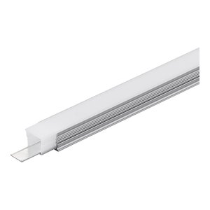 WATERPROOF ALUMINUM PROFILE 1217 WITH 6PCS OF PLASTIC AND WATERPROOF SILICONE END CAPS WITH IP65 PC ENCLOSURE 8FT STRIP LIGHT TRAY SILVER