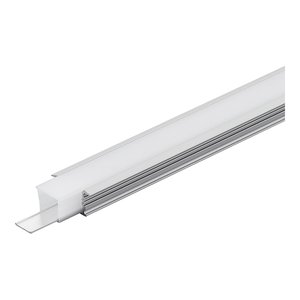 WATERPROOF ALUMINUM PROFILE 1217A WITH 6PCS OF PLASTIC AND WATERPROOF SILICON END CAP, WITH WHITE IP65 PC ENCLOSURE WITH 8FT STRIP LIGHT TRAY 8FT SILVER