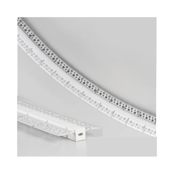 BENDABLE ALUMINUM PROFILÉ LEFTRIGHTUPDOWN WITH SILICON COUVERCLE & 2PCS ENDCAPS ARGENT