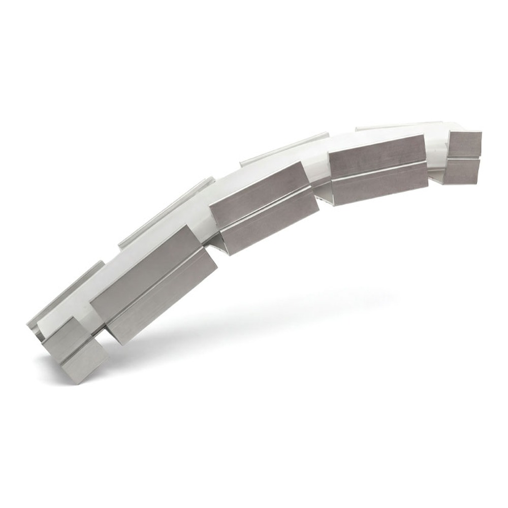 LEFT & RIGHT-UP & DOWN BENDABLE 8FT SILVER ALUMINUM PROFILE 1913 WITH ENDCAPS