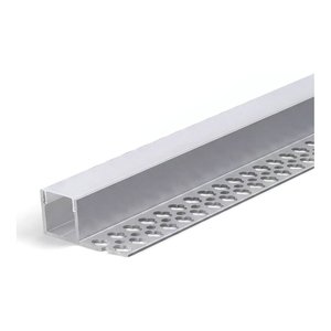 TRIMLESS RECESSED ONE SIDE PROFILE 3515A WITH 2 ENDCAPS & PC COVER 10FT SILVER