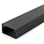 ALUMINUM PROFILE 5020 WITH ENDCAPS AND PC COVER 10FT BLACK