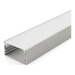 ALUMINUM PROFILE 5020 WITH ENDCAPS AND PC COVER 10FT SILVER