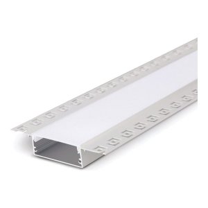 ALUMINUM PROFILÉ 5020PH 3M WITH ENDCAPS AND PC COUVERCLE 10FT ARGENT