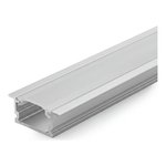 ENCASTRÉ ALUMINUM PROFILÉ 510A WITH 2 ENDCAPS & 3 CLIPS AND PC COUVERCLE 10FT ARGENT