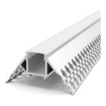 TRIMLESS RECESSED CORNER PROFILE 5324 WITH 2 ENDCAPS & PC COVER