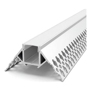 TRIMLESS RECESSED CORNER PROFILE 5324 WITH 2 ENDCAPS & PC COVER