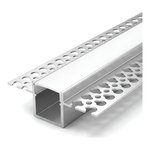 TRIMLESS RECESSED ALUMINUM PROFILE 5515 WITH PC COVER 8FT SILVER