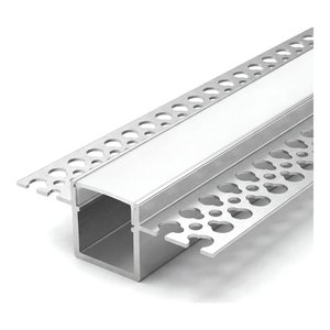 TRIMLESS RECESSED ALUMINUM PROFILE 5515 WITH PC COVER 8FT SILVER