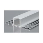 TRIMLESS RECESSED ALUMINUM PROFILE 5515A WITH 2 ENDCAPS & PC COVER SILVER