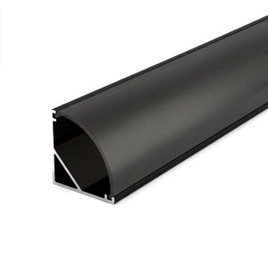 90D SURFACE MONTAGE PROFILÉ 601 WITH 2 ENDCAPS & 3 PCS CLIPS & PC COUVERCLE NOIR