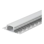 TRIMLESS ENCASTRÉ ALUMINUM PROFILÉ 6114A WITH 2 ENDCAPS & PC COUVERCLE 10FT ARGENT
