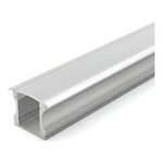 RECESSED ALUMINUM PROFILE 613B WITH PC COVER 10FT SILVER