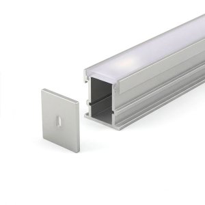 IN-GROUND PROFILÉ 632 WITH 2PCS ENDCAPS & PC COUVERCLE 10FT ARGENT