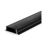 UP DOWN BENDABLE ALUMINUM PROFILE 640 WITH PC COVER 2 END CAPS 8FT BLACK
