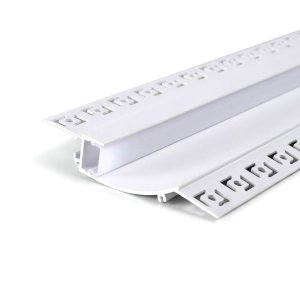 TRIMLESS ENCASTRÉ ALUMINUM PROFILÉ 9819 WITH 2 PCS ENDCAPS & PC COUVERCLE 10FT BLANC