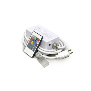 Accessory High Voltage 5050 RGB SMD Strip Light Power Cord and Controller with remote