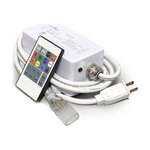 ACCESSOIRE CORDON D'ALIMENTATION ET CONTROLEUR AVEC TELECOMMANDE POUR RUBAN LED RGB SMD 5050 HAUTE TENSION
