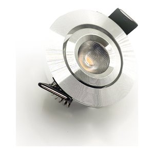 MINI LED SPOTLIGHT 2.5W - 24V DC - 175 LM - IP20 - CRI 80+ - DIMMABLE - 4000K - 30° - SILVER (CUT OUT 44MM)