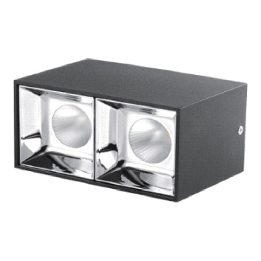 SURFACE-MOUNT LED SQUARE DOUBLE HEAD DOWNLIGHTS - 12W - 120VAC - 1080LM - BEAM ANGLE 30° - 3000K - DAMP LOCATION -