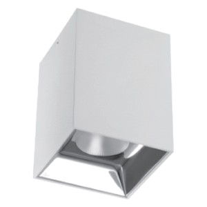 CL-DL2-SS-15W-30D-4K-WH - SURFACE-MOUNT LED SQUARE SINGLE HEAD DOWNLIGHTS, 15W, 120VAC, 1350LM, BEAM ANGLE 30°, 4000K, DAMP LOCATION