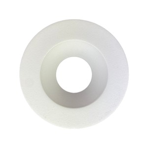 2-INCH ROUND FRAME WITH TRIM FOR DL3 SERIES, WHITE