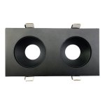 3 inch double round frame with trim for DL3 series - Black